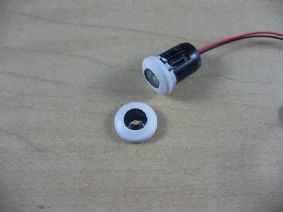 (image for) 5mm Can Light - Pure White - 2pc - 12 Volt DC or 9 Volt Battery